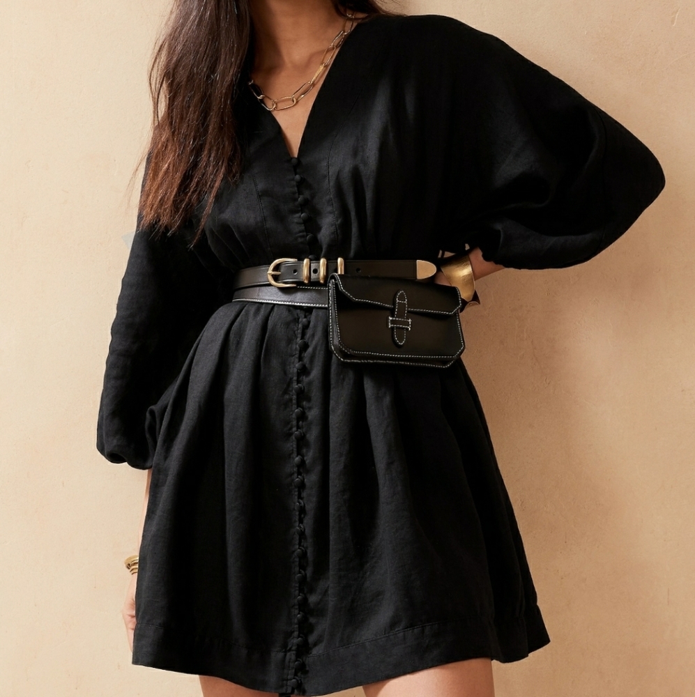 Nwt banana republic linen mini dress size s